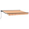 vidaXL Toldo retr&aacute;ctil manual Amarillo, Naranja y 3,5 x 2 m
