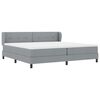 vidaXL Cama tipo Box Spring con colch&oacute;n Gris claro 200 x 200 cm tela