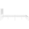 vidaXL Estructura cama sin colch&oacute;n con cabecero metal blanco 183x213cm