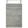 vidaXL Mueble zapatero madera contrachapada gris hormig&oacute;n 63x24x104 cm