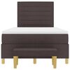 vidaXL Cama tipo Box Spring Marr&oacute;n oscuro 120 x 190 cm tela