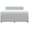vidaXL Cama box spring con colch&oacute;n terciopelo gris claro 180x200 cm