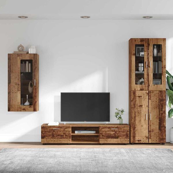 vidaXL Conjunto de mueble de TV con caj&oacute;n FLORIN Madera vieja