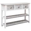 vidaXL Aparador madera maciza de paulownia gris antiguo 108x30x76 cm