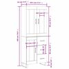 vidaXL Aparador alto madera contrachapada color roble 69,5x34x180 cm