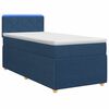 vidaXL Cama box spring con colch&oacute;n con tiras LED Azul 80 x 200 cm Tela