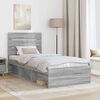 vidaXL Estructura de cama con cabecera Gris Sonoma 75 x 190 cm