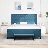 vidaXL Cama tipo Box Spring Azul oscuro 180 x 200 cm Terciopelo