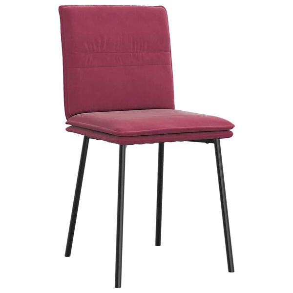 vidaXL Sillas de comedor 6 unidades terciopelo rojo tinto