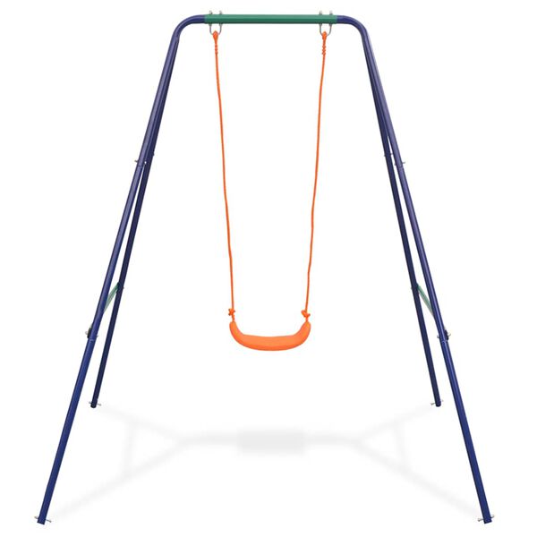 vidaXL Columpio individual y columpio para niños 2 en 1 naranja