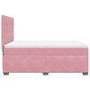 vidaXL Cama box spring con colchón terciopelo rosa 140x190 cm