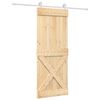 vidaXL Puerta Corredera Natural y Blanco 80 x 210 cm