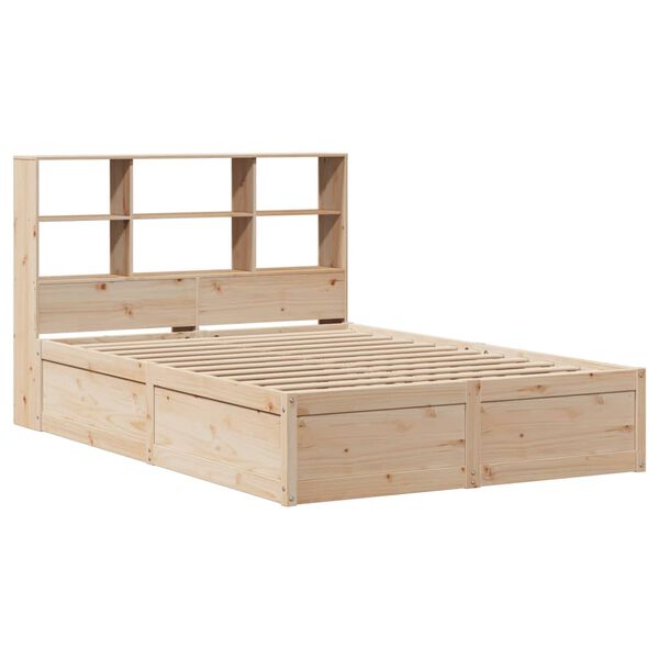 vidaXL Estructura de cama sin colchón madera de pino blanco 150x200 cm