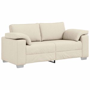 vidaXL Sof&aacute; de 2 Plazas Beige 180 cm Tejido mezcla de lino