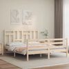 vidaXL Estructura de cama con cabecero madera maciza 160x200 cm