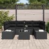 vidaXL Conjunto de sofá de jardín 8 pcs Negro ratán sintético