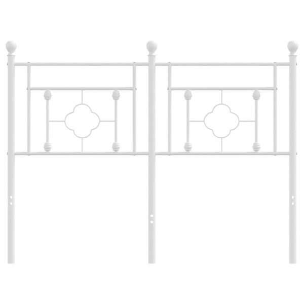 vidaXL Cabecero de metal blanco 120 cm