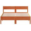vidaXL Estructura de cama sin colch&oacute;n madera maciza marr&oacute;n 120x190 cm
