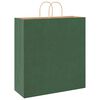 vidaXL Bolsas de papel con asas 250 uds verde 45x17x48 cm