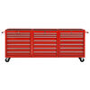 vidaXL Carro para herramientas con 21 cajones acero rojo