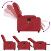 vidaXL Sill&oacute;n de masaje reclinable cuero sint&eacute;tico rojo