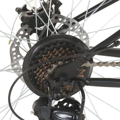 vidaXL Bicicleta montaña 21 velocidades 27,5 pulgadas rueda 38cm negro