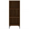 vidaXL Aparador alto madera contrachapada roble marrón 34,5x34x180 cm