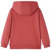 Sudadera infantil con capucha rojo tostado 92