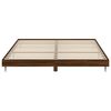 vidaXL Estructura de cama sin colch&oacute;n madera marr&oacute;n roble 120x200 cm