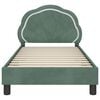 vidaXL Cama para niños con cabecero Verde Mar 80 x 160 cm Terciopelo