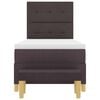 vidaXL Cama tipo Box Spring con colch&oacute;n Marr&oacute;n oscuro 90 x 200 cm tela