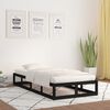 vidaXL Estructura cama madera maciza individual negro 75x190 cm