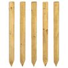 vidaXL Postes de valla 5 uds. Marr&oacute;n 100 cm Madera de Pino Maciza