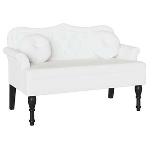vidaXL Banco Chesterfield con coj&iacute;n 120.5 x 65 x 75 cm Cuero sint&eacute;tico