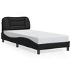 vidaXL Estructura de cama con LED sin colchón Hvar negro 80x200 cm