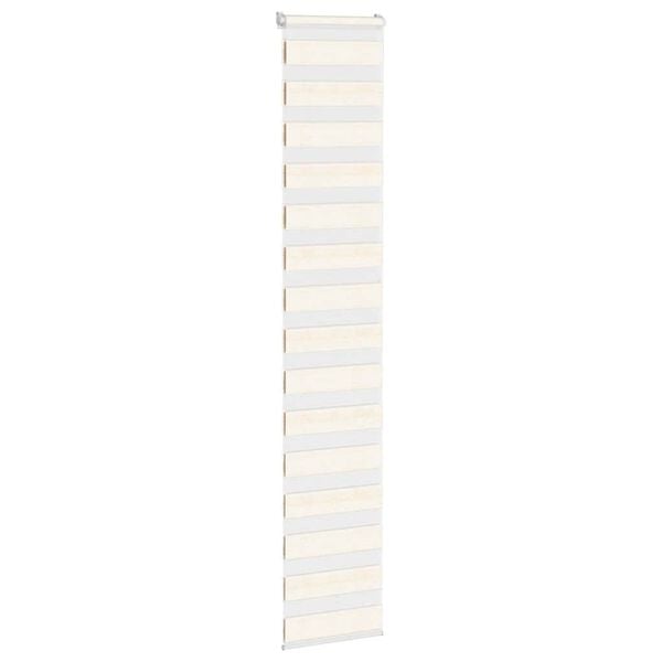 vidaXL Estor cebra beige m&aacute;rmol tejido ancho 40,9 cm poli&eacute;ster