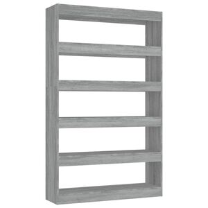 vidaXL Estanter&iacute;a/divisor espacios gris Sonoma 100x30x166 cm
