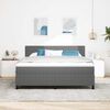vidaXL Cama Box Spring LED Gris claro y . 180 x 200 cm Tela de Pana
