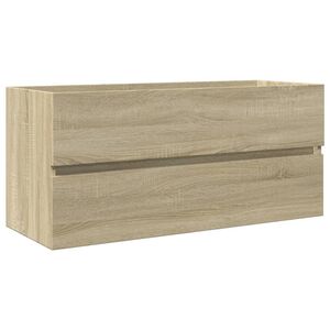 vidaXL Mueble de lavabo de ba&ntilde;o madera roble Sonoma 100x38,5x45 cm