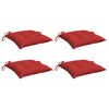 vidaXL Cojines de silla de jard&iacute;n 4 uds tela Oxford rojo 40x40x7 cm