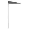vidaXL Sombrilla de jardín semicircular con palo antracita 180x90 cm