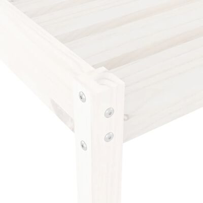 vidaXL Tumbonas con mesa 2 uds madera maciza de pino blanco