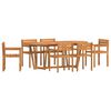 vidaXL Juego de comedor de jard&iacute;n de 7 piezas de madera maciza de acacia