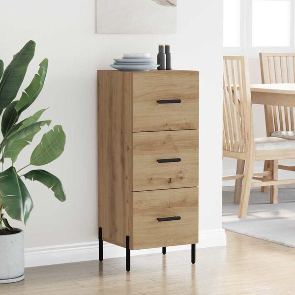 vidaXL Vitrina Roble artisan 34 x 34.5 x 90 cm Madera contrachapada