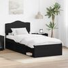 vidaXL Estructura de cama Negro 90 x 200 cm Madera de pino macizo