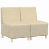 vidaXL Unidad de Sof&aacute; Modular sin Brazos 2 pcs Crema 55 x 74 x 82 cm