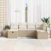 vidaXL Conjunto de sofá de jardín 6 pcs Beige ratán sintético