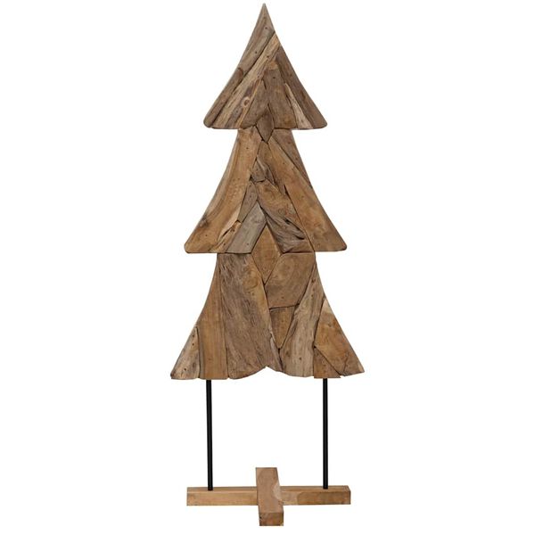 vidaXL &Aacute;rbol de Navidad Marr&oacute;n 151 cm Madera de teca maciza