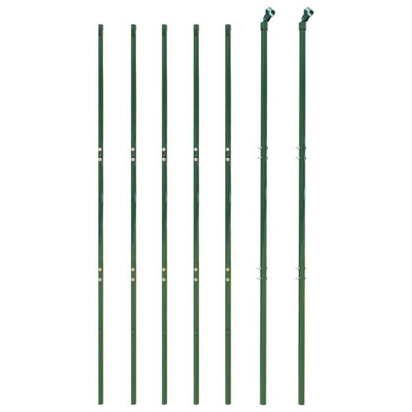 vidaXL Cerca de alambre de acero galvanizado verde 2,2x10 m
