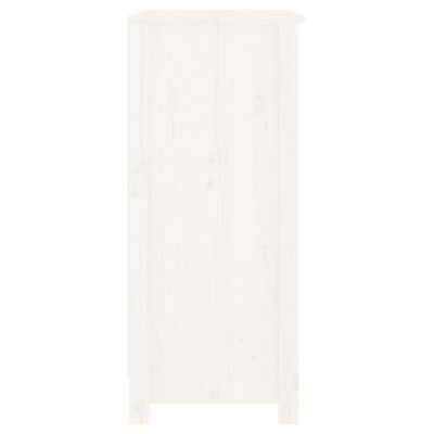 vidaXL Aparador de madera maciza de pino blanco 70x35x80 cm